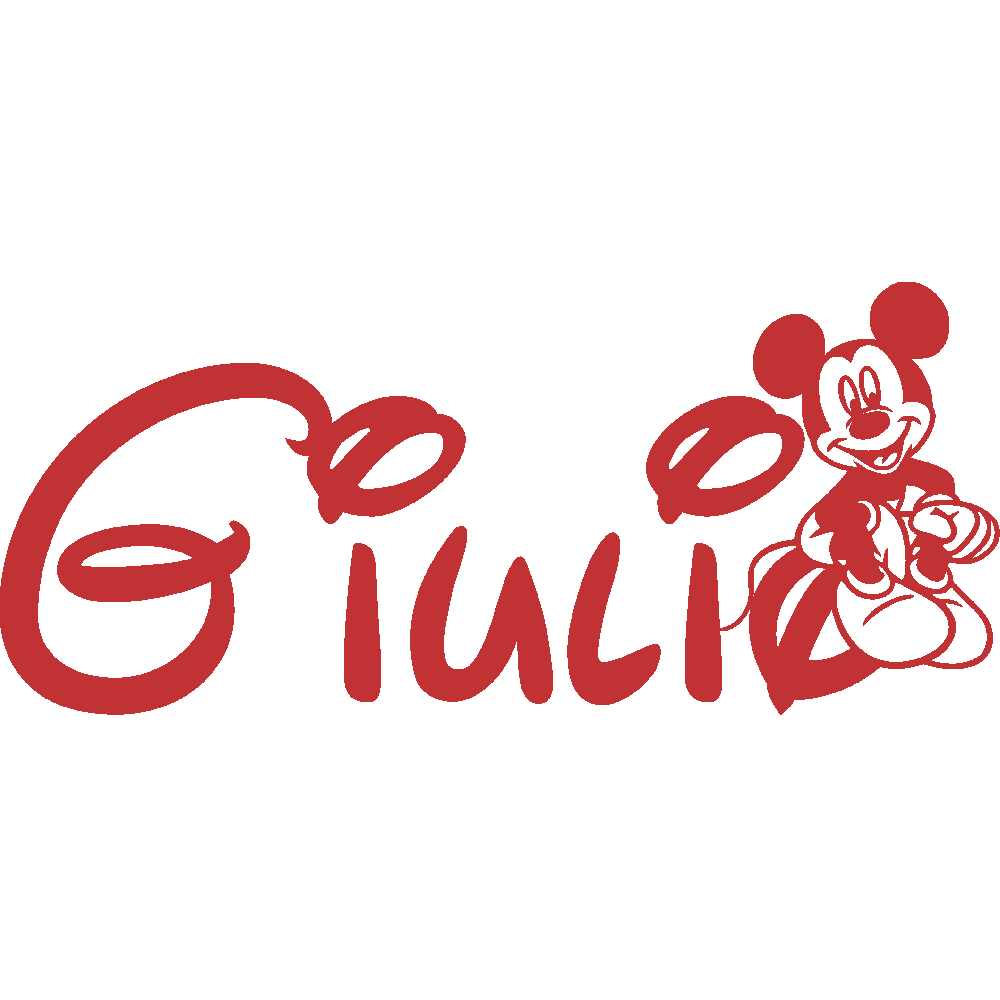Wall sticker: customization of Giulio Mickey