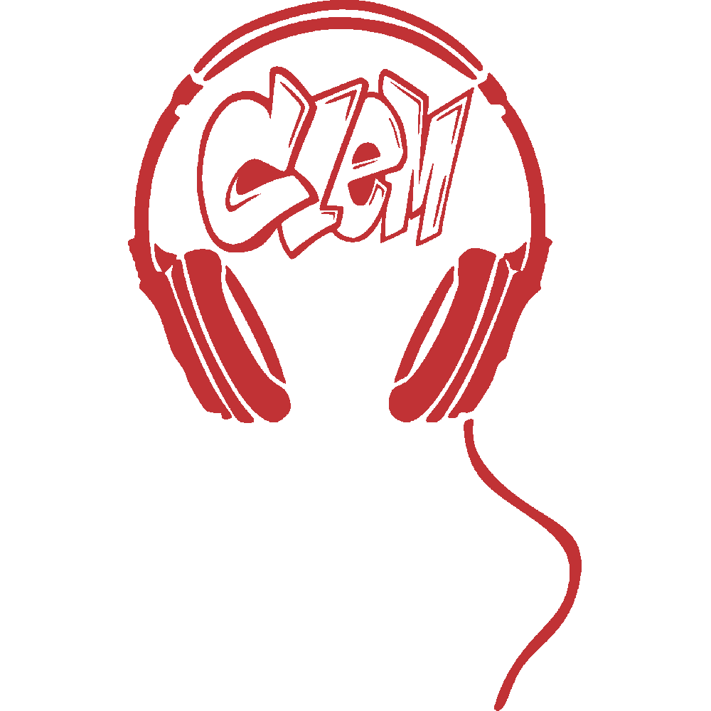 Wall sticker: customization of Clem Graffiti Casque Audio