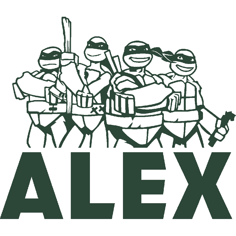 Wall sticker: customization of Alex Tortues Ninja