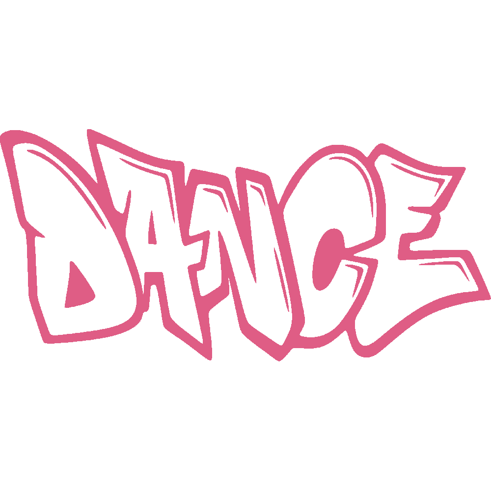 Muur sticker: aanpassing van Dance Graffiti