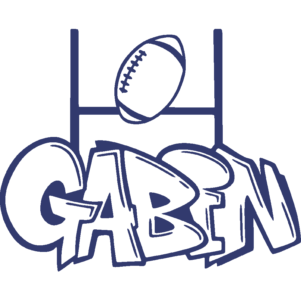 Muur sticker: aanpassing van Gabin Graffiti Rugby