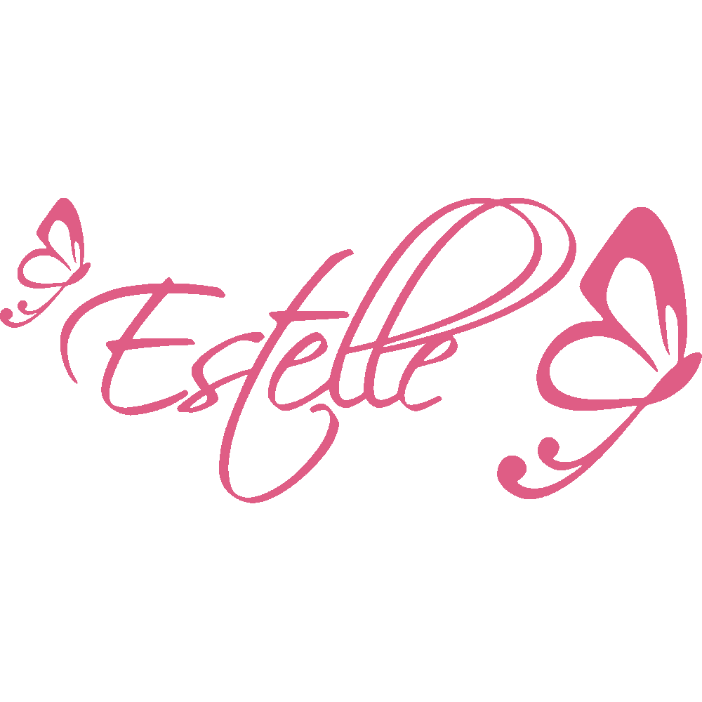 Wall sticker: customization of Estelle Papillons