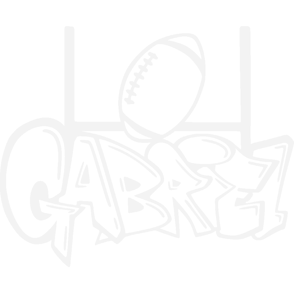 Wall sticker: customization of Gabriel Graffiti Rugby