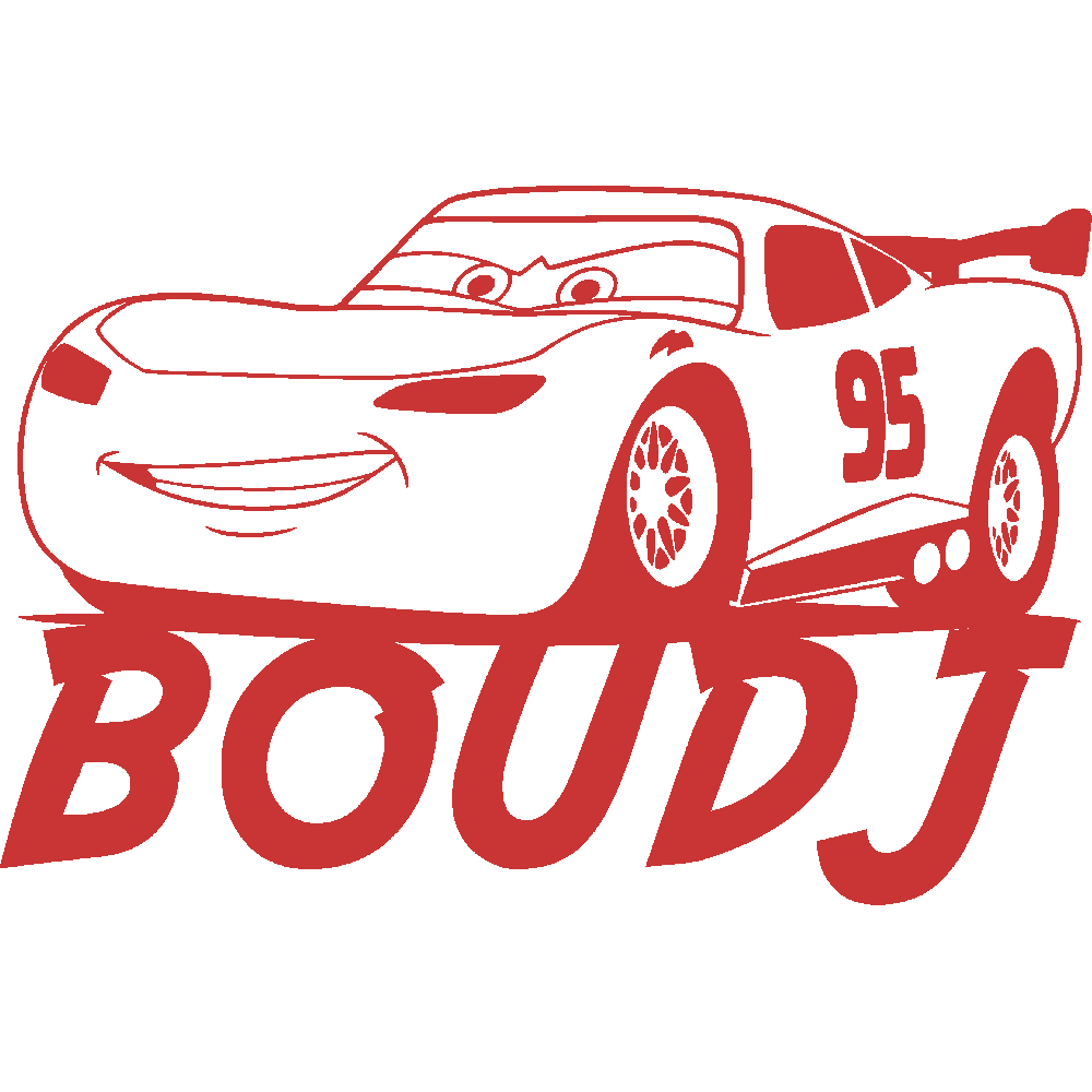 Wall sticker: customization of Boudj Cars