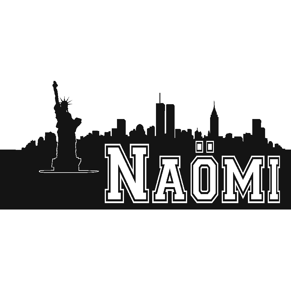 Muur sticker: aanpassing van Nami New York