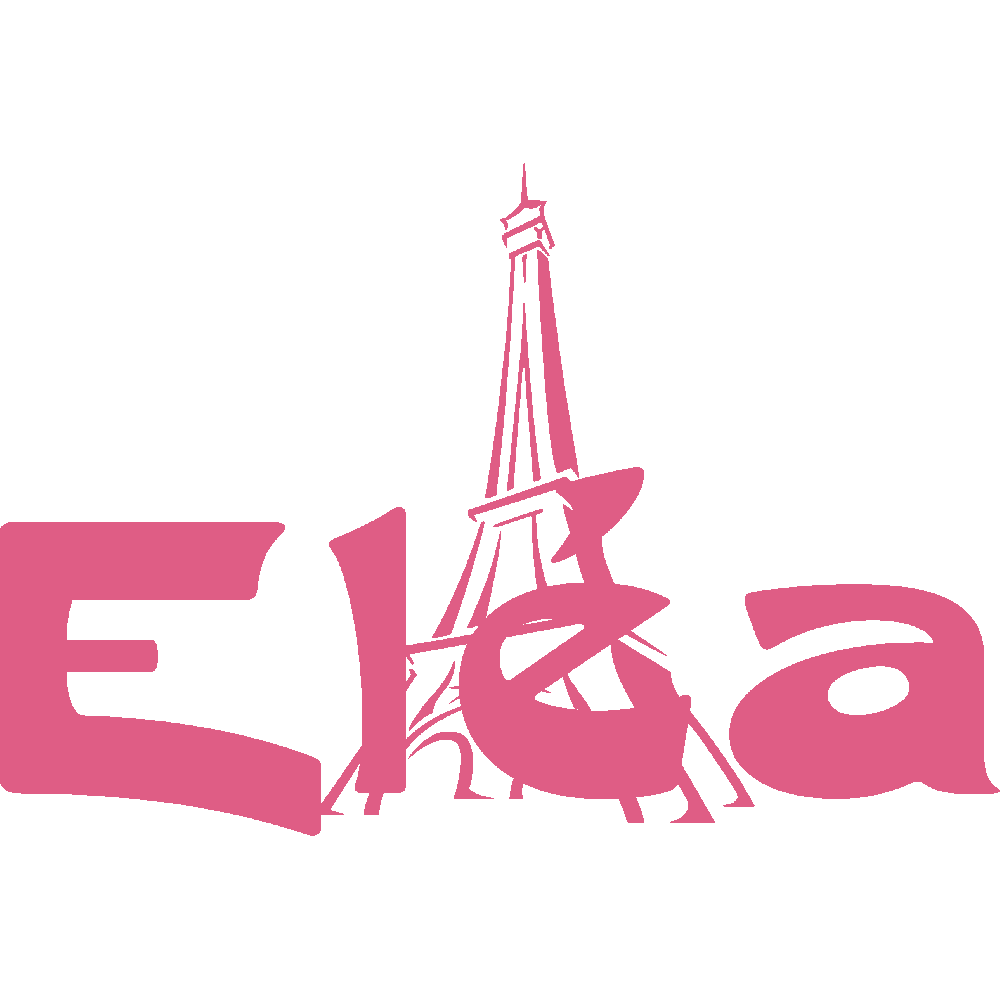 Wall sticker: customization of Ela Paris