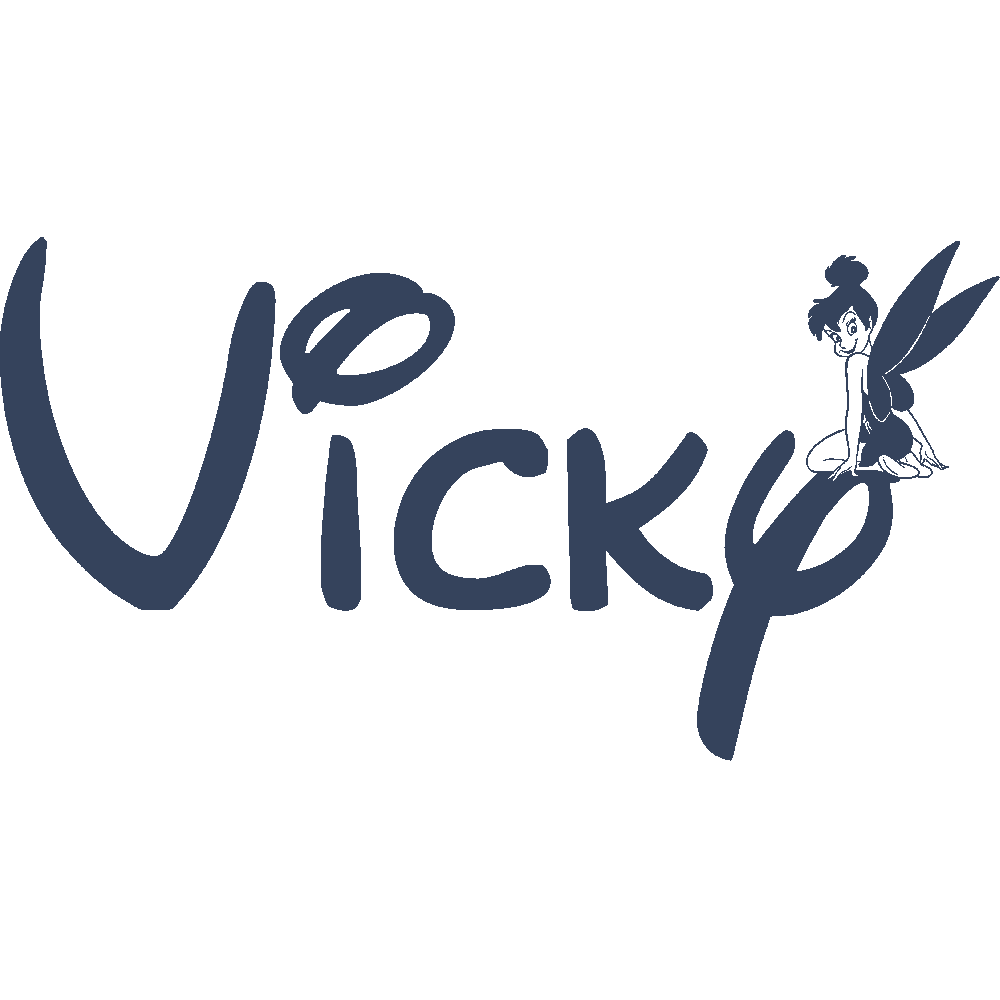 Muur sticker: aanpassing van Vicky Fe Clochette