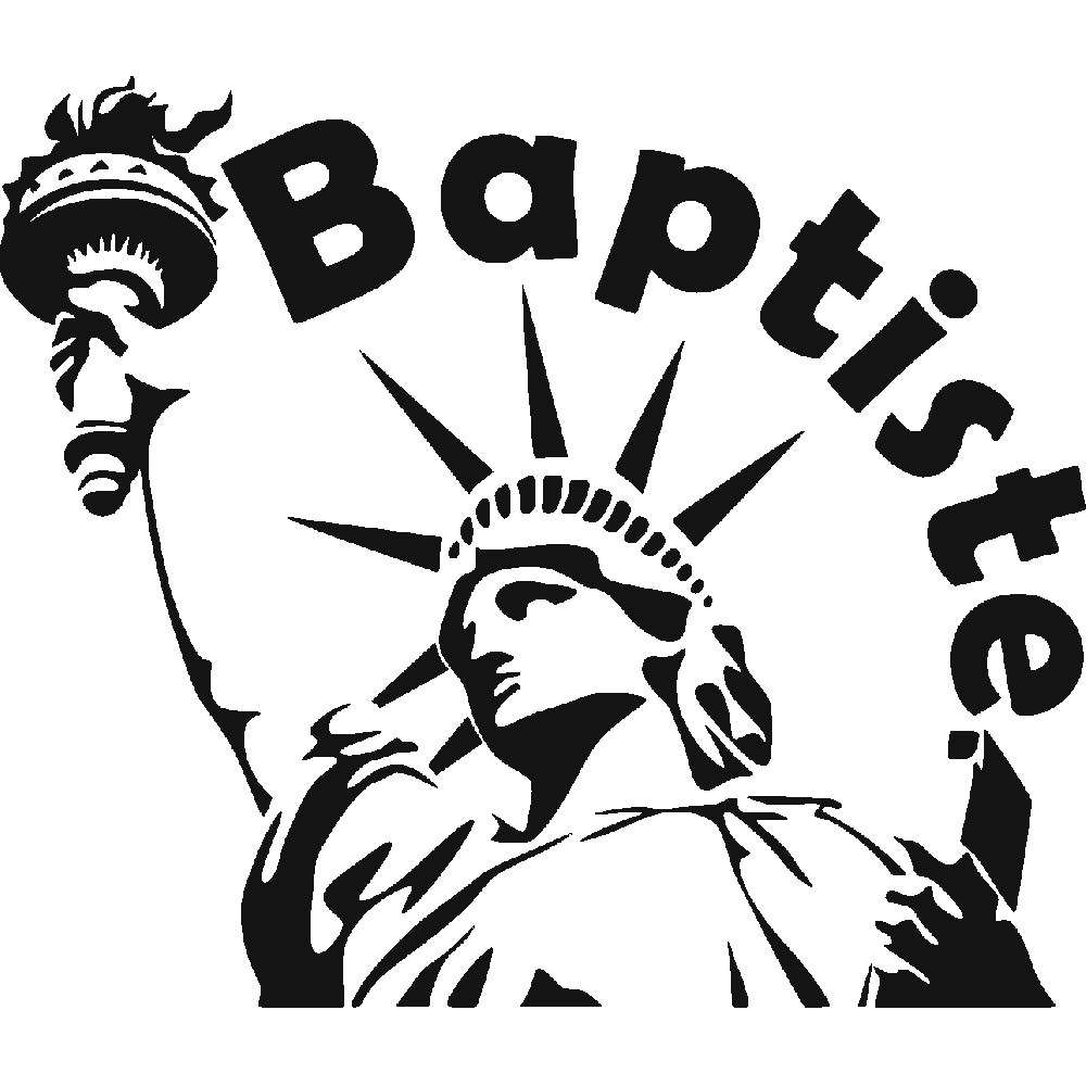 Sticker mural: personnalisation de Baptiste Liberty 1