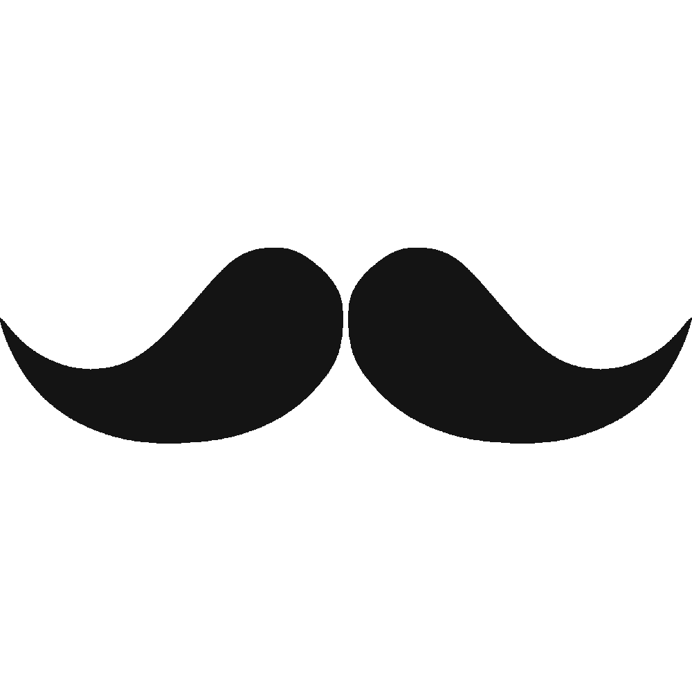 Muur sticker: aanpassing van Moustache 1