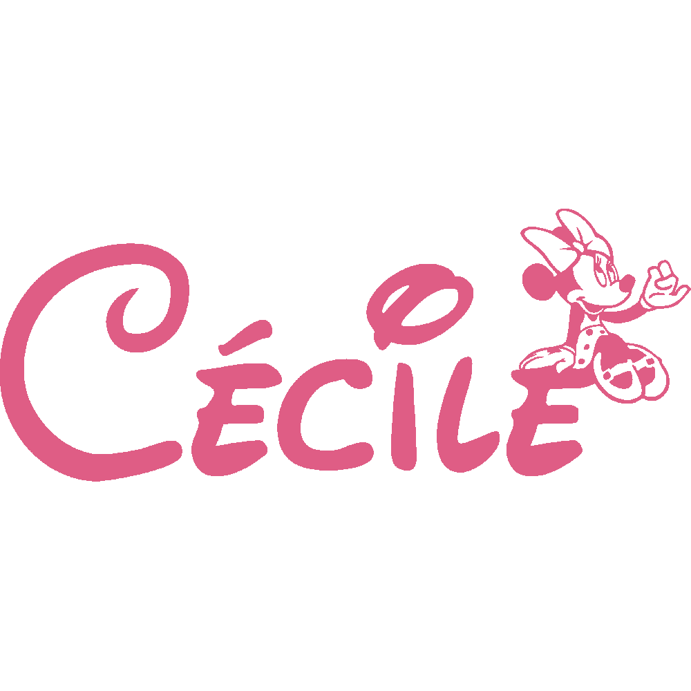 Muur sticker: aanpassing van Ccile Minnie