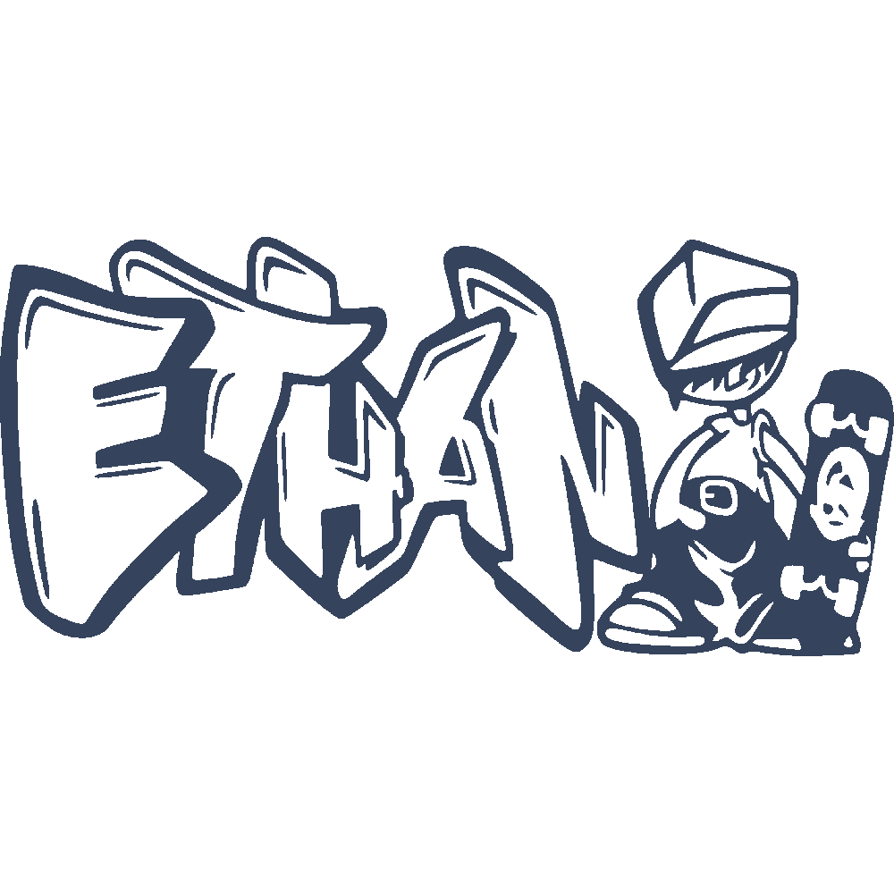 Wall sticker: customization of Ethan Graffiti Skater