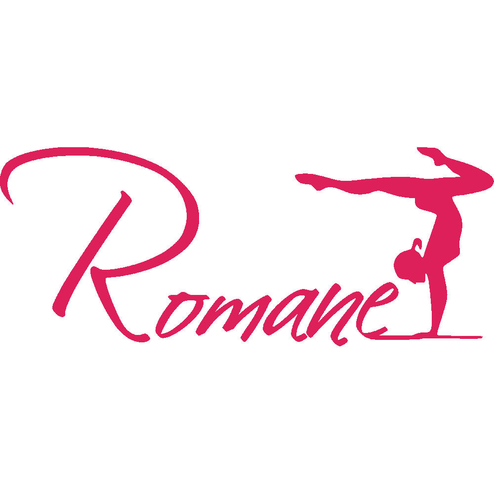 Sticker mural: personnalisation de Romane Gymnaste
