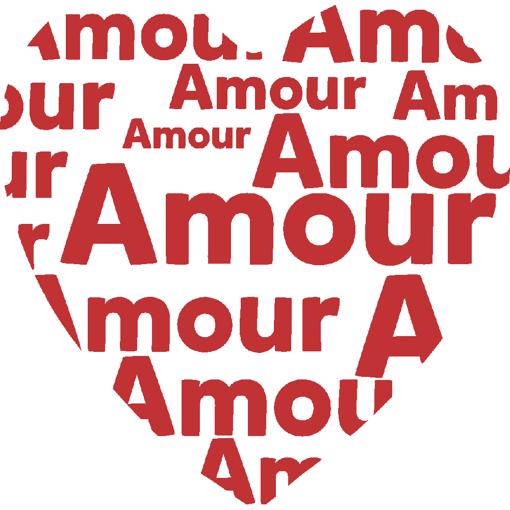Sticker mural: personnalisation de Amour Coeur