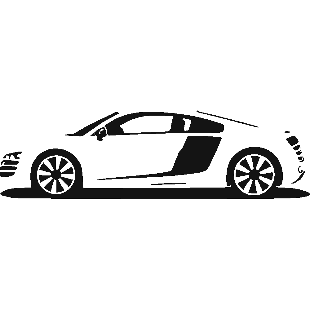 Muur sticker: aanpassing van Audi R8 2