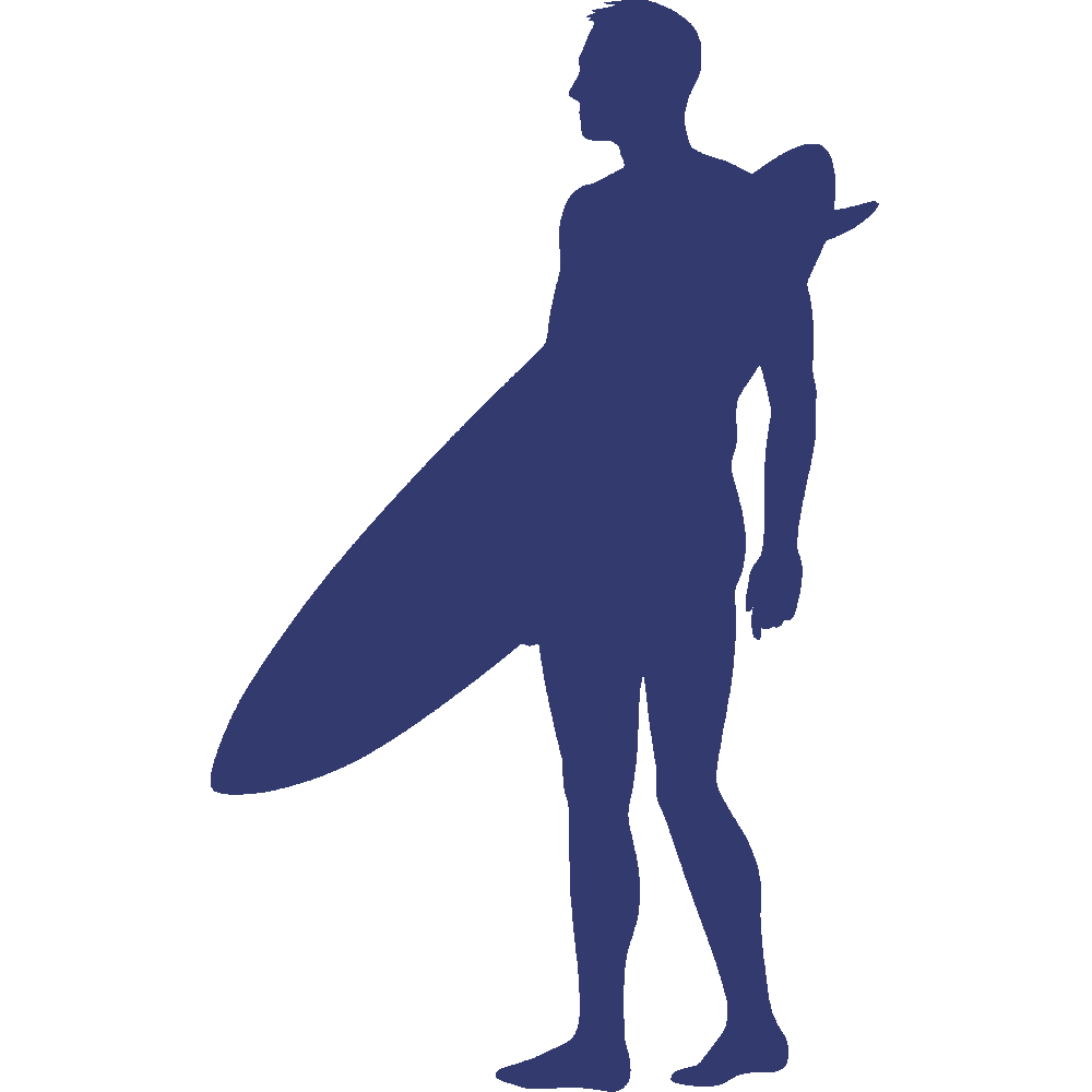 Sticker mural: personnalisation de Surfeur