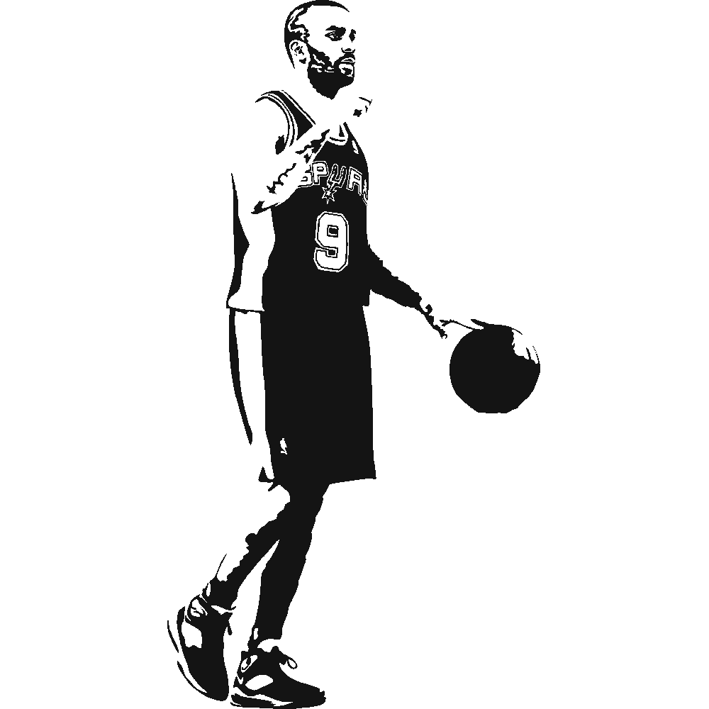 Wall sticker: customization of Tony Parker  Basketball