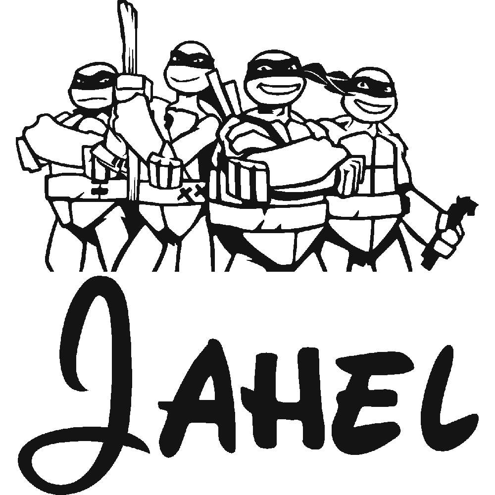 Wall sticker: customization of Jahel Tortues Ninja Disney