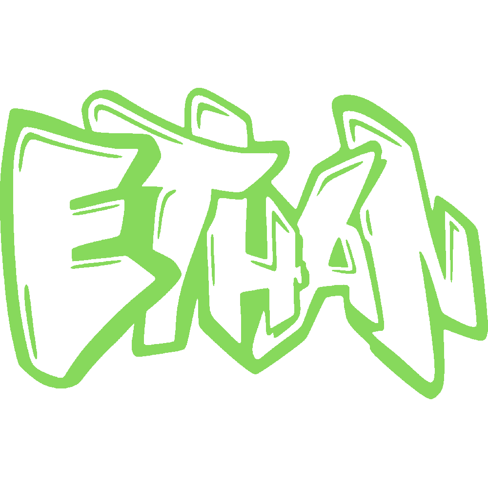 Muur sticker: aanpassing van Ethan Graffiti
