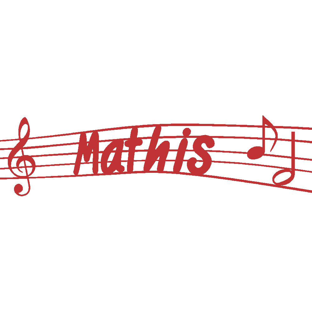 Sticker mural: personnalisation de Mathis Musique