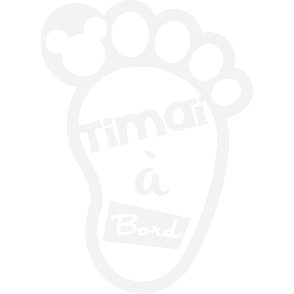 Sticker mural: personnalisation de Tima  bord - Pied Mickey