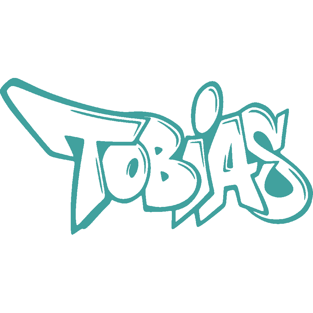 Muur sticker: aanpassing van Tobias Graffiti