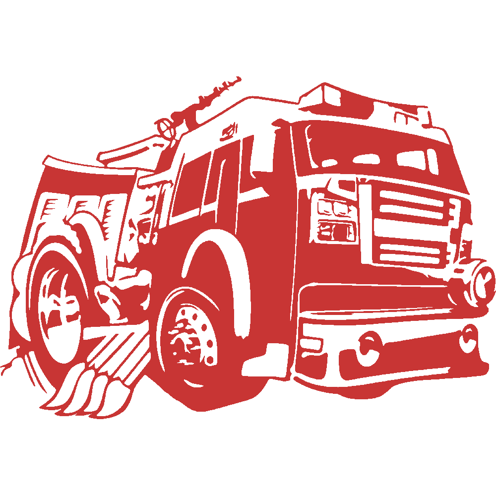 Sticker mural: personnalisation de Camion de Pompier Tuning