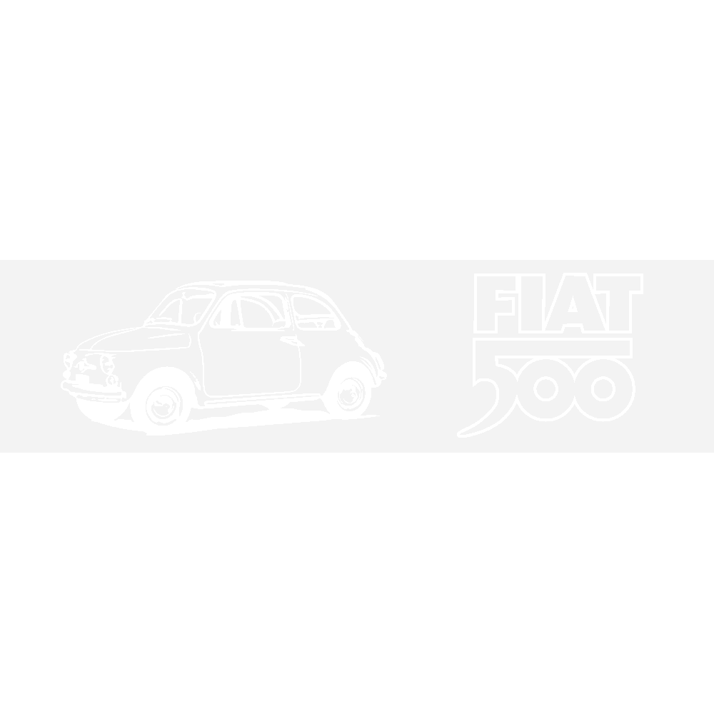 Sticker mural: personnalisation de Brise Vue Fiat 500