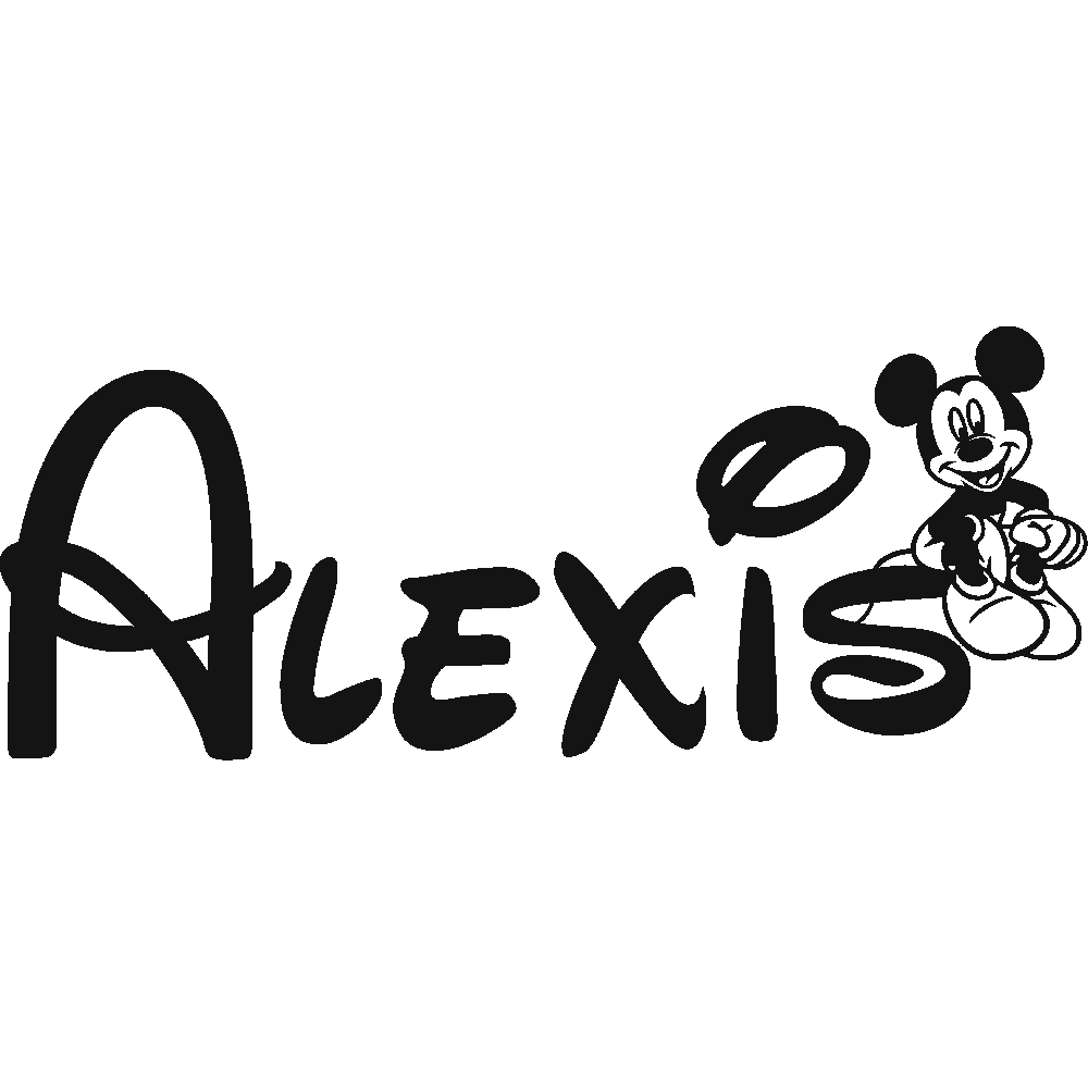 Sticker mural: personnalisation de Alexis Mickey