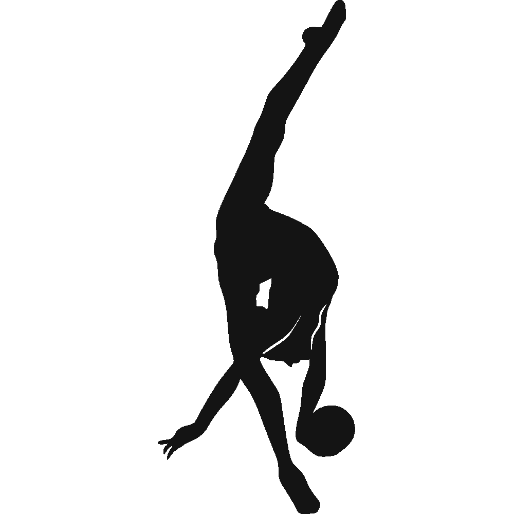 Muur sticker: aanpassing van Gymnaste Ballon