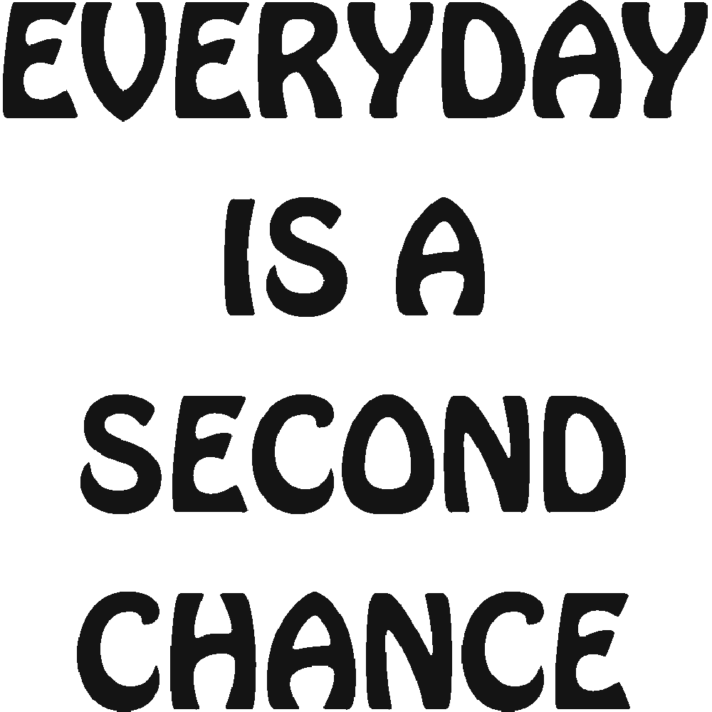Sticker mural: personnalisation de Everyday is a second chance
