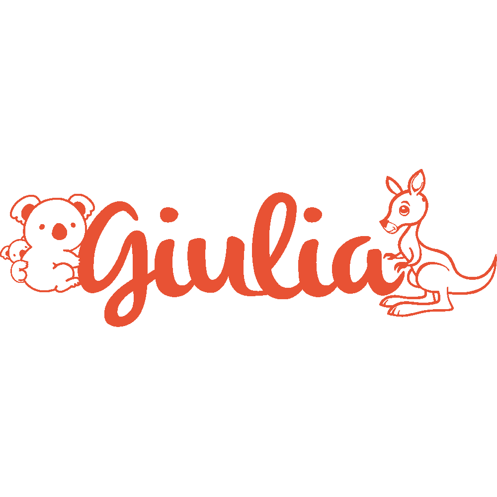 Wall sticker: customization of Giulia Brush Australie