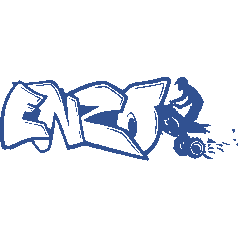 Muur sticker: aanpassing van Enzo Graffiti Quad