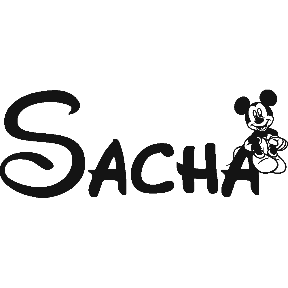 Sticker mural: personnalisation de Sacha Mickey