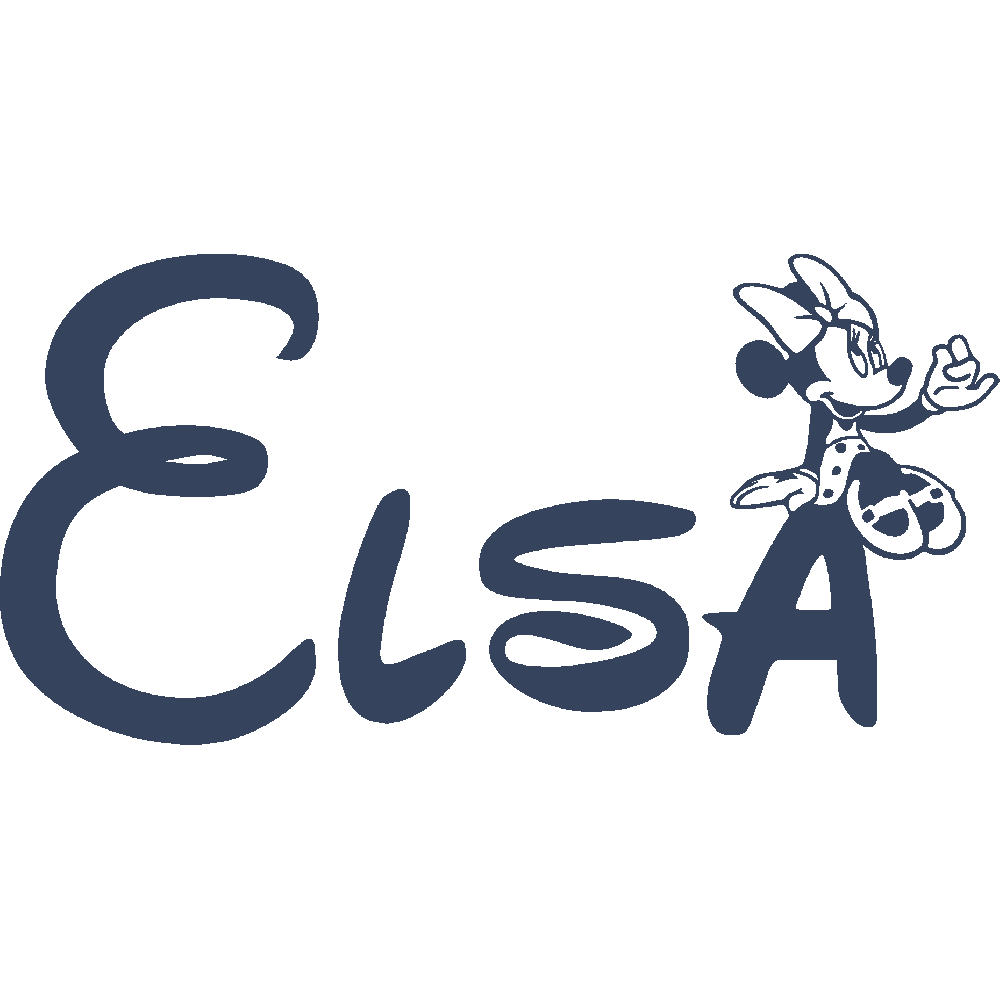 Muur sticker: aanpassing van Elsa Minnie
