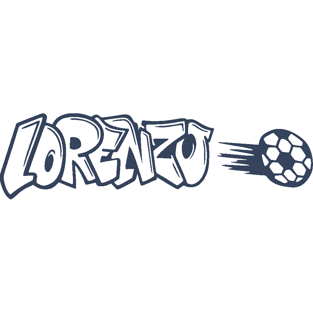 Muur sticker: aanpassing van Lorenzo Graffiti Football