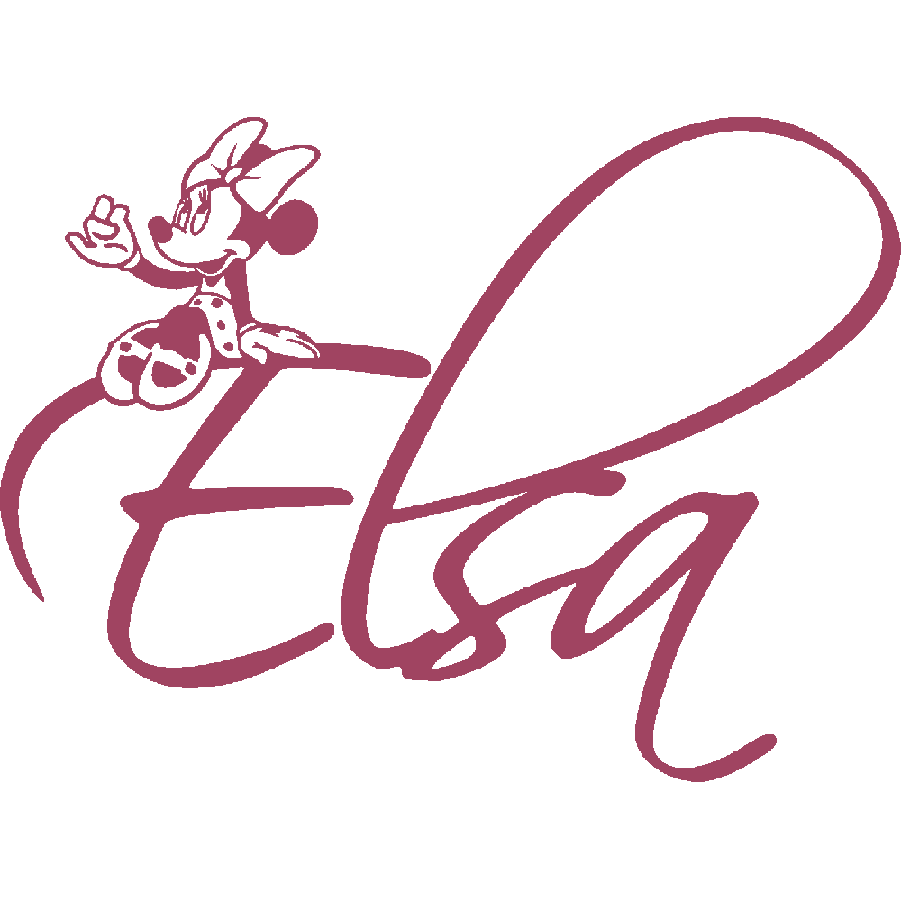 Wall sticker: customization of Elsa Minnie 2