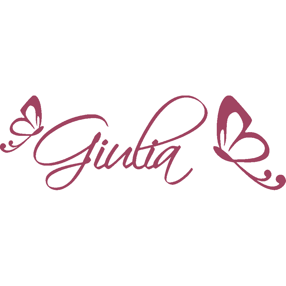 Wall sticker: customization of Giulia Papillons