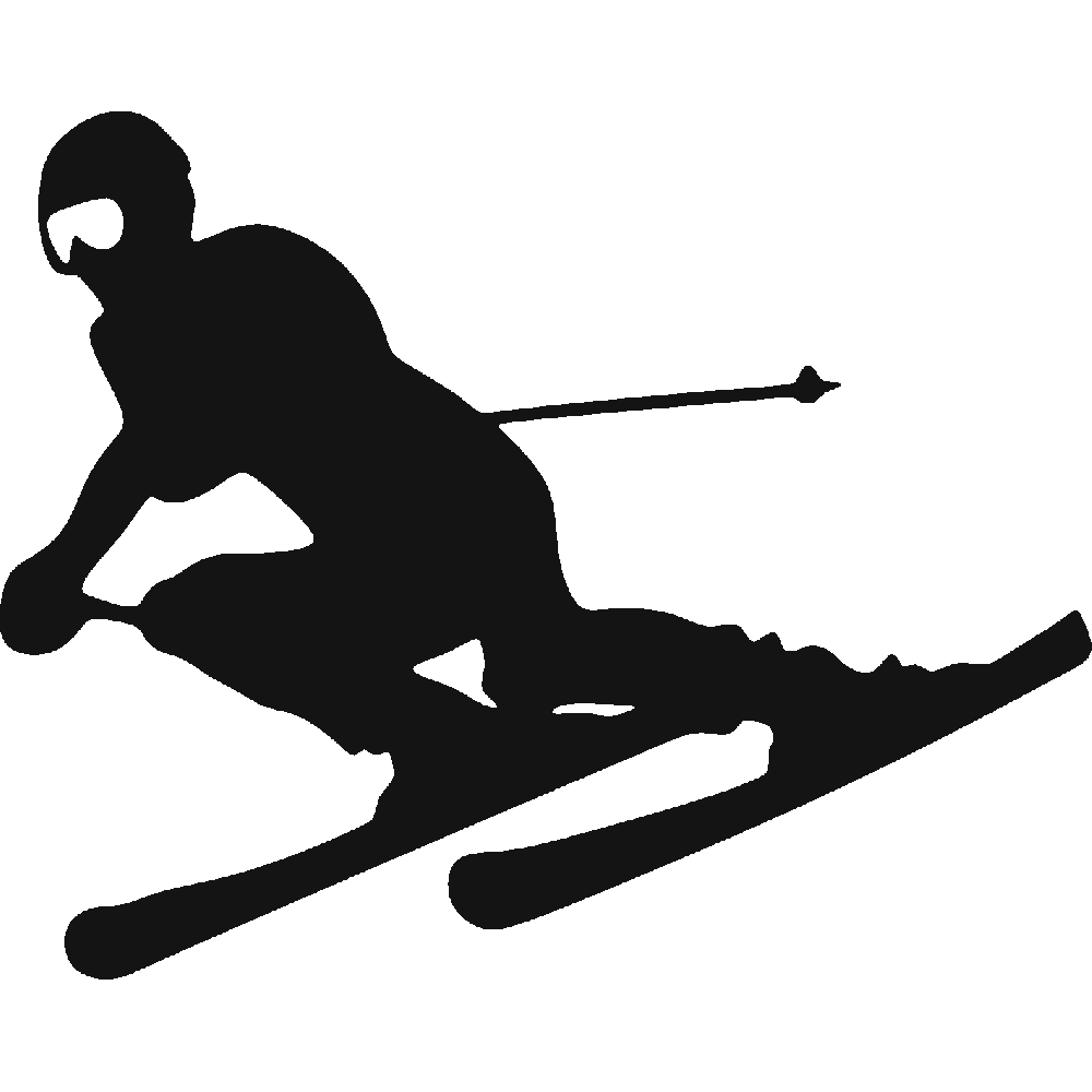 Muur sticker: aanpassing van Ski Slalom 01
