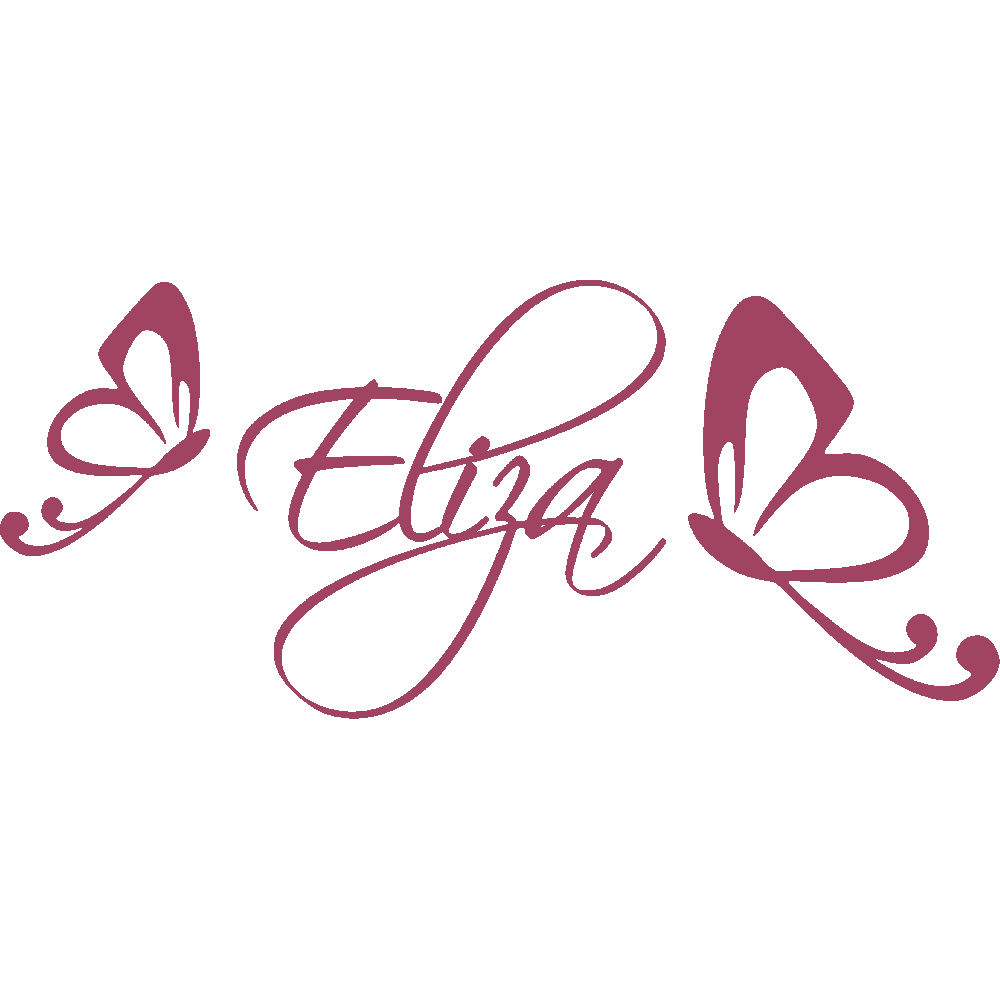 Wall sticker: customization of Eliza Papillons