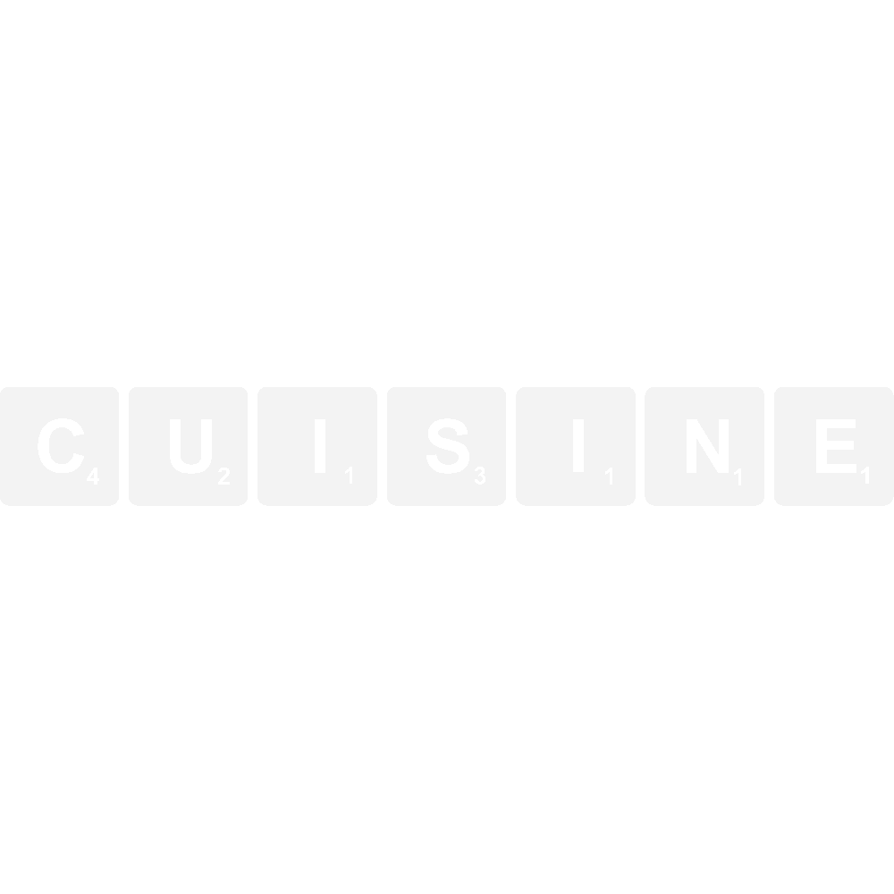 Muur sticker: aanpassing van Cuisine Scrabble