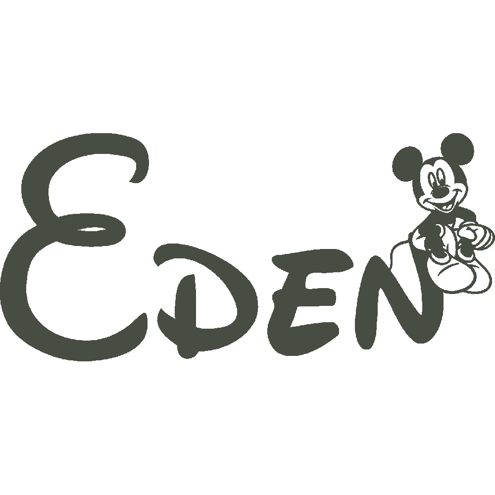 Sticker mural: personnalisation de Eden Mickey
