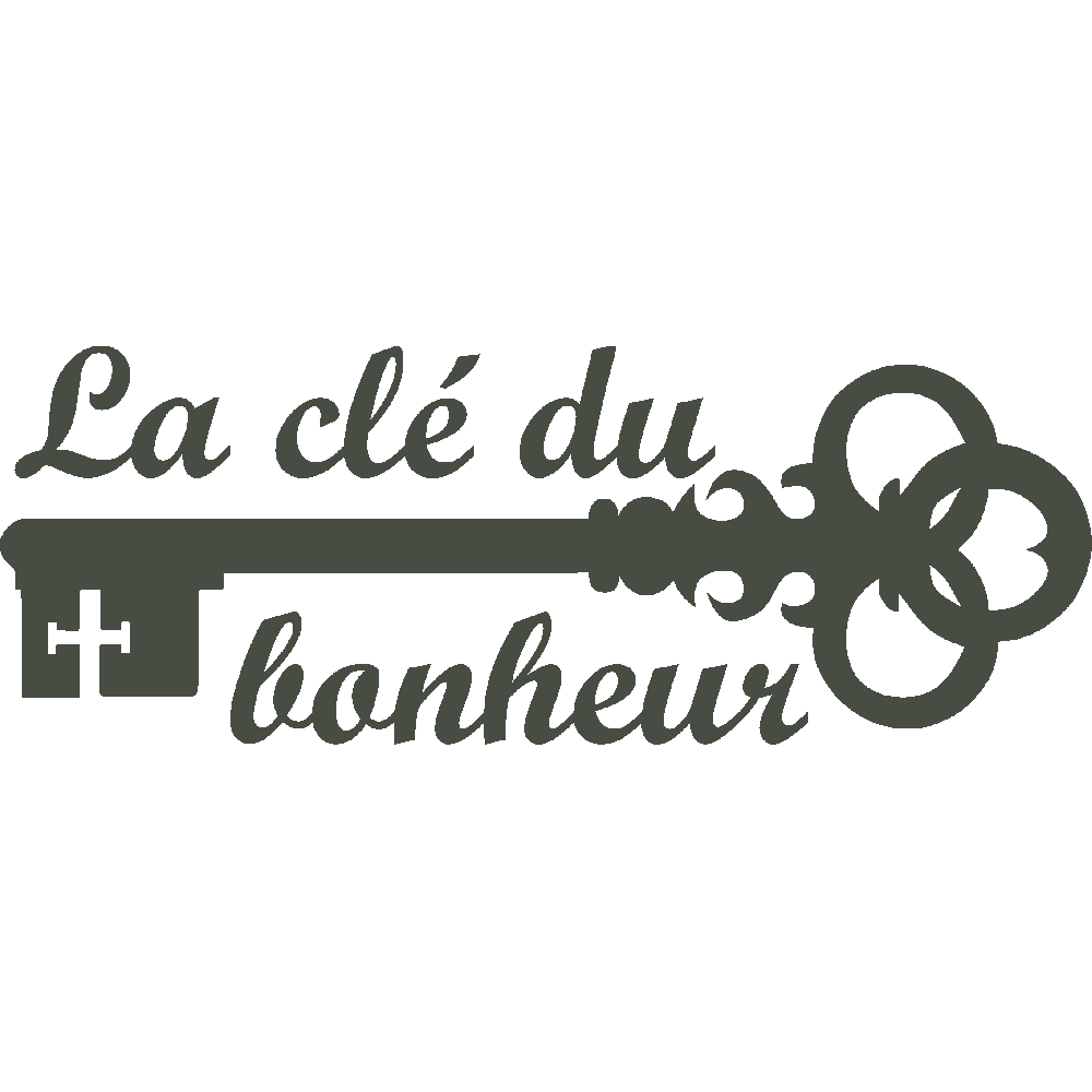 Sticker mural: personnalisation de La Cl du Bonheur