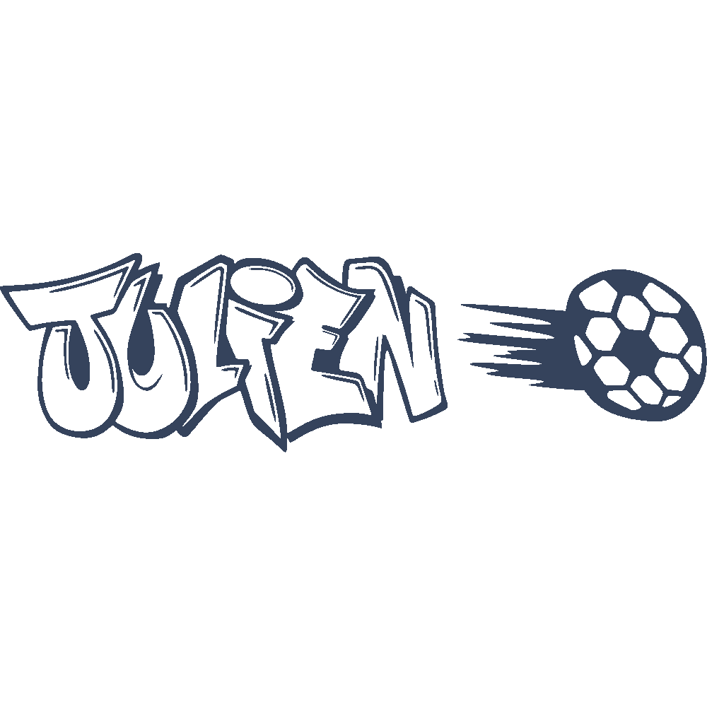 Wall sticker: customization of Julien Graffiti Football