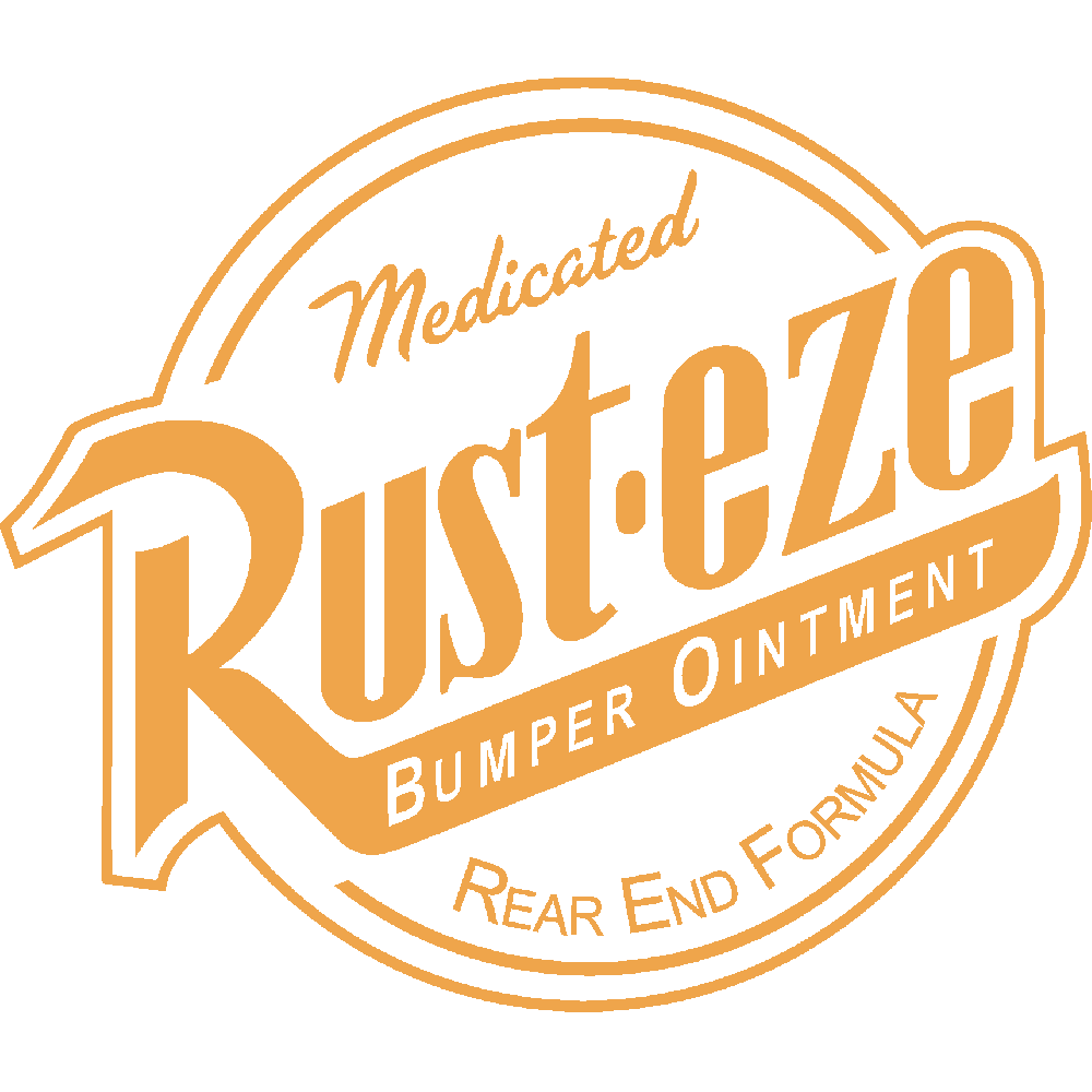 Muur sticker: aanpassing van Rust-eze cars logo 1