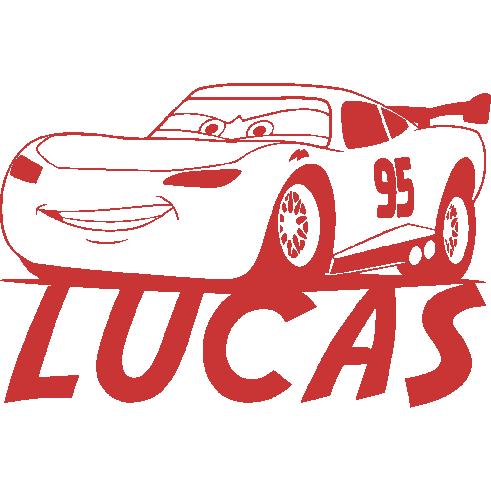 Sticker mural: personnalisation de Lucas Cars