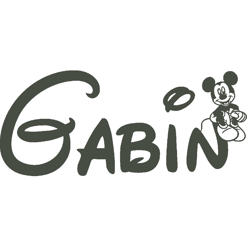 Sticker mural: personnalisation de Gabin Mickey