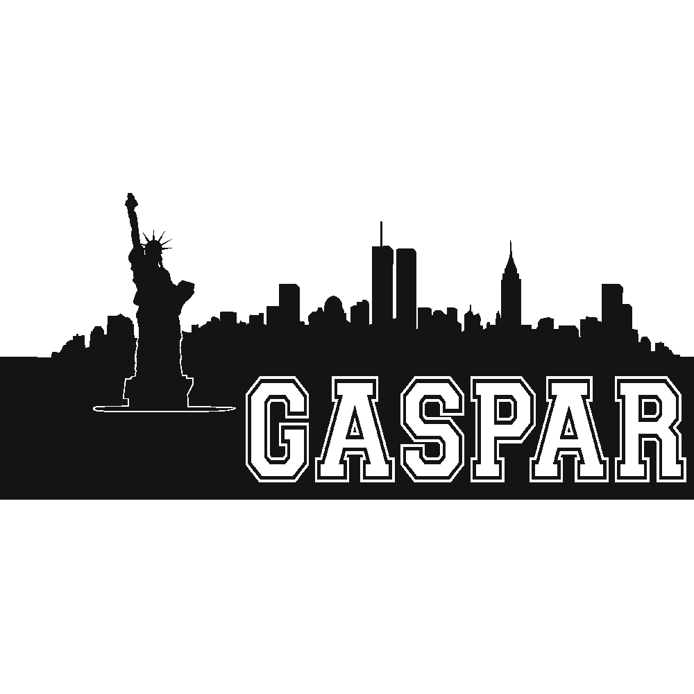 Muur sticker: aanpassing van Gaspar New York