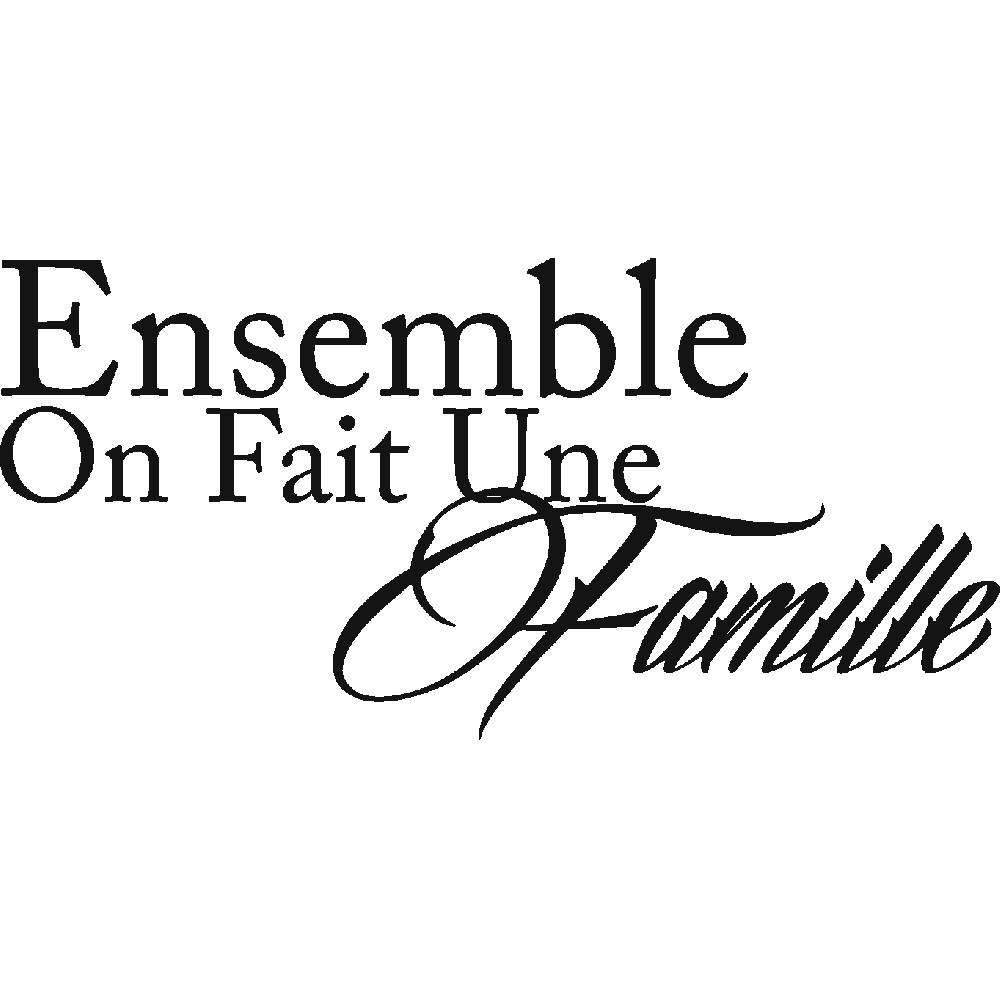 Sticker mural: personnalisation de Ensemble ... Famille