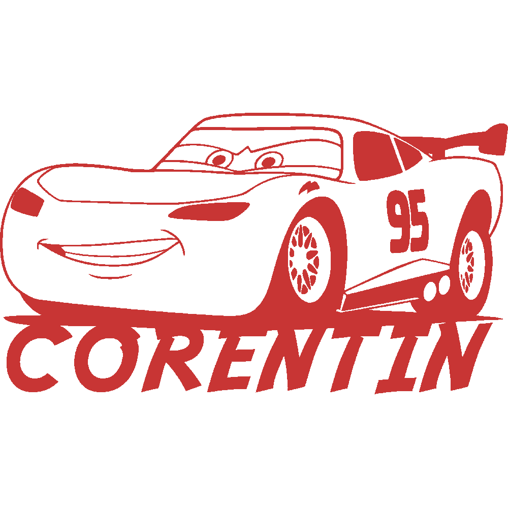 Wall sticker: customization of Corentin Cars