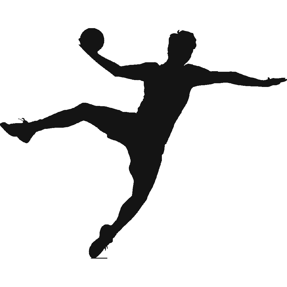 Muur sticker: aanpassing van Handball - Silhouette